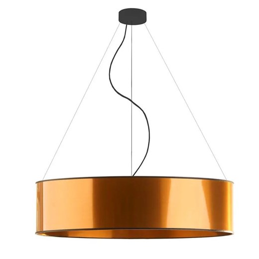 Miedziana lampa wisząca w stylu glamour 80 cm - EX325-Portona ze sklepu Edinos.pl w kategorii Lampy wiszące - zdjęcie 172202671