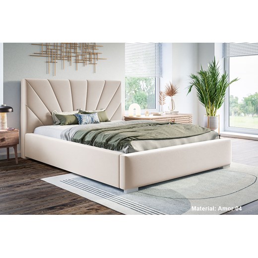 Podwójne łóżko z pojemnikiem 140x200 Rayon 3X - 36 kolorów Elior One Size Edinos.pl