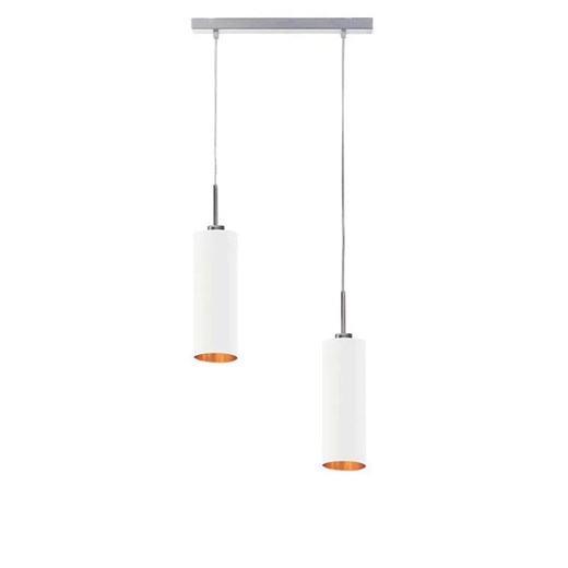 Podwójna lampa wisząca z chromowanym stelażem - G3-H29 ze sklepu Edinos.pl w kategorii Lampy wiszące - zdjęcie 172202933