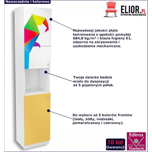 Regał dla dziecka na książki Elif 13X - 3 kolory Elior One Size Edinos.pl
