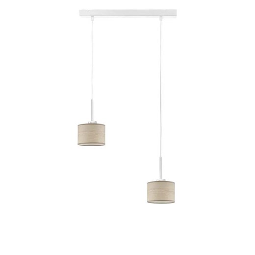 Lampa wisząca fornirowana na białym stelażu - Z7-T79 ze sklepu Edinos.pl w kategorii Lampy wiszące - zdjęcie 172203253