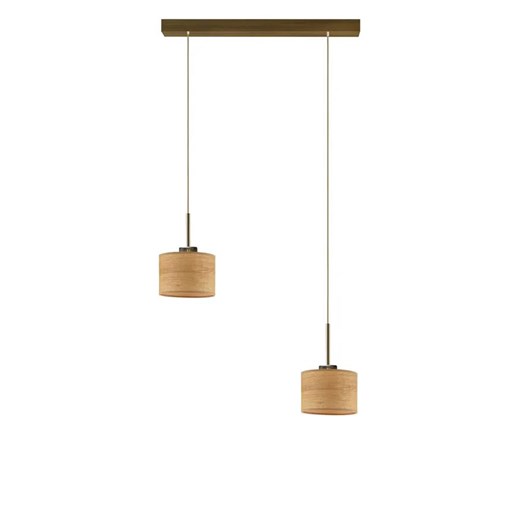 Lampa wisząca podwójna na złotym stelażu - W6-A41 ze sklepu Edinos.pl w kategorii Lampy wiszące - zdjęcie 172203271
