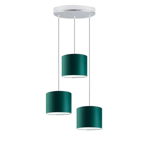 Okrągła lampa wisząca na chromowanym stelażu - N1-E63 ze sklepu Edinos.pl w kategorii Lampy wiszące - zdjęcie 172203280