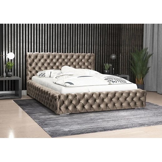 Dwuosobowe łóżko z zagłówkiem 140x200 Sari 3X - 36 kolorów Elior One Size Edinos.pl