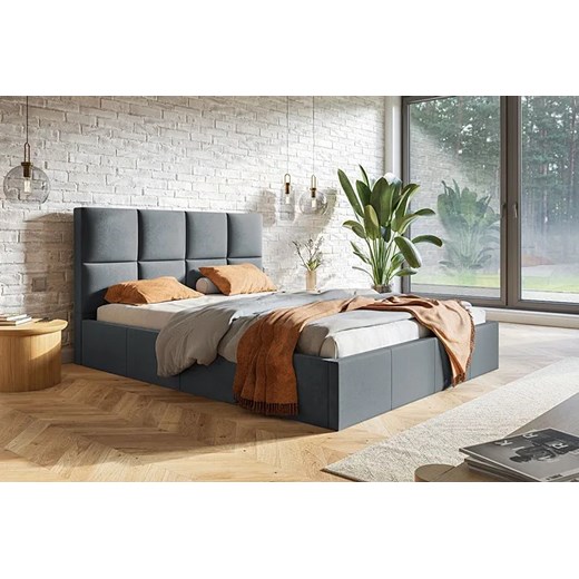 Małżeńskie łóżko ze stelażem 160x200 Nikos 2X - 36 kolorów Elior One Size Edinos.pl