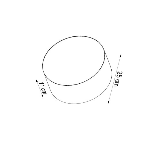 Szary minimalistyczny plafon - EX507-Arens Lumes One Size Edinos.pl