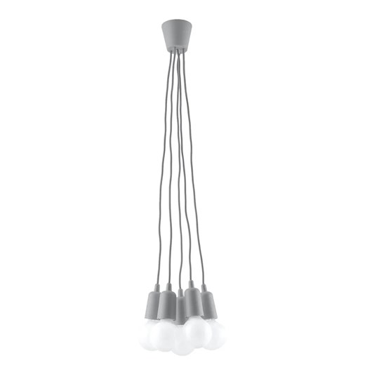 Szara lampa wisząca z regulacją zwisów - EX543 P7-N66 ze sklepu Edinos.pl w kategorii Lampy wiszące - zdjęcie 172203613