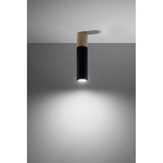 Czarny nowoczesny plafon LED walec - EX540-Pables Lumes One Size Edinos.pl