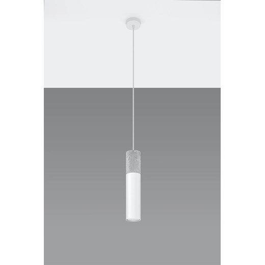 Biała loftowa lampa wisząca tuba - EX568-Borgis Lumes One Size Edinos.pl