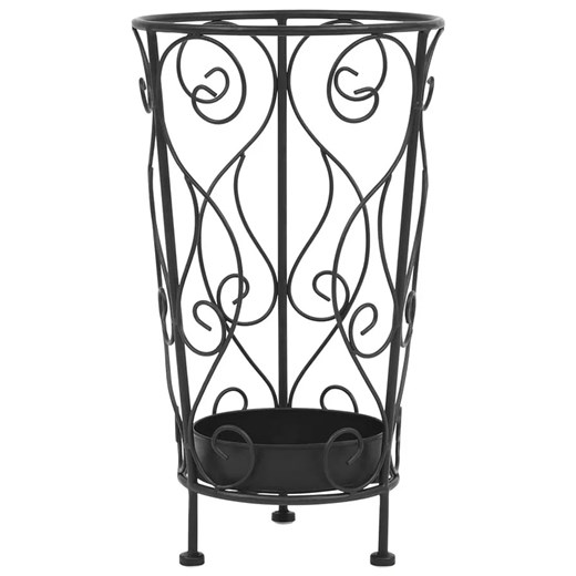 Czarny metalowy stojak na parasole w stylu vintage F0-E65 ze sklepu Edinos.pl w kategorii Zestawy mebli do przedpokoju - zdjęcie 172203870