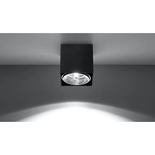 Czarny kwadratowy plafon LED kostka - EX656-Blaki Lumes One Size Edinos.pl