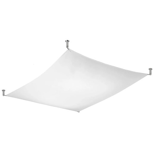 Biały tkaninowy plafon LED 130x105 cm - EX659-Luni ze sklepu Edinos.pl w kategorii Lampy sufitowe - zdjęcie 172204501