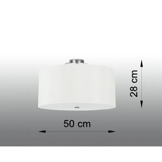 Biały okrągły plafon minimalistyczny 50 cm - EX665-Otti Lumes One Size okazyjna cena Edinos.pl