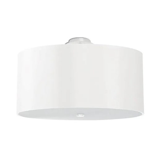 Biały okrągły plafon minimalistyczny 50 cm - 2X EX665 C2-Z00 ze sklepu Edinos.pl w kategorii Lampy sufitowe - zdjęcie 172204513