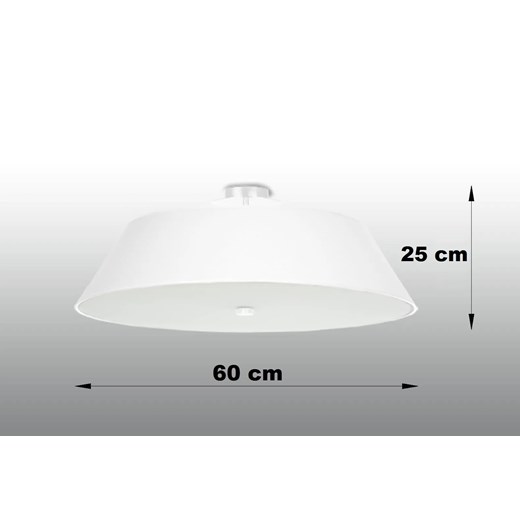 Biały designerski plafon LED 60 cm - EX666-Vegi Lumes One Size Edinos.pl