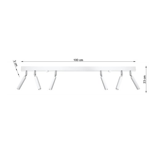Biały plafon sufitowy LED z reflektorami - EX675-Eyetes Lumes One Size Edinos.pl