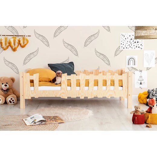 Drewniane łóżko dziecięce ze stelażem 12 rozmiarów  - Tiffi 2X Elior One Size Edinos.pl
