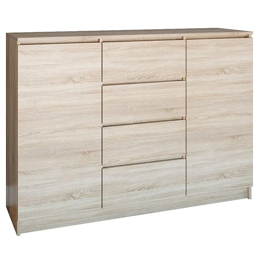 Komoda dąb sonoma 140 cm z szufladami Diegi 5X ze sklepu Edinos.pl w kategorii Komody - zdjęcie 172204571