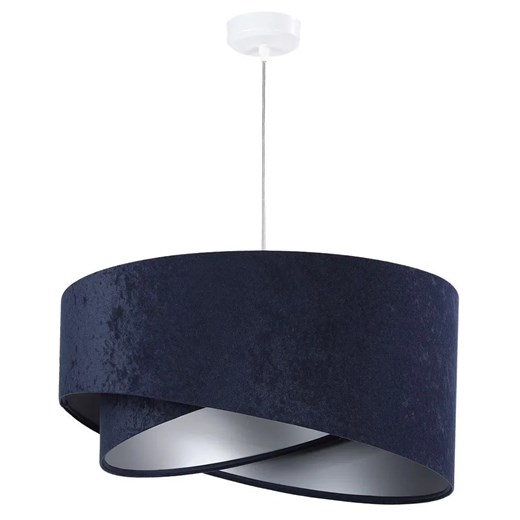 Granatowo-srebrna asymetryczna lampa wisząca - EX985-Leris Lumes One Size Edinos.pl