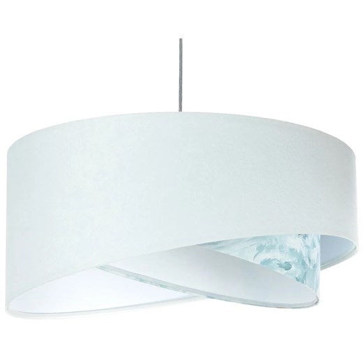 Biało-niebieska lampa wisząca z abażurem - EXX04-Akra ze sklepu Edinos.pl w kategorii Lampy wiszące - zdjęcie 172205733