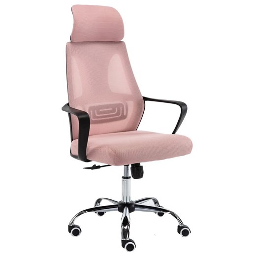 Różowy ergonomiczny fotel biurowy - Arlen ze sklepu Edinos.pl w kategorii Krzesła biurowe - zdjęcie 172206140