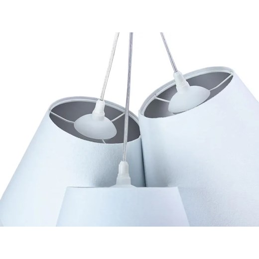 Biało-srebrna potrójna lampa wisząca - EXX67-Semina Lumes One Size Edinos.pl