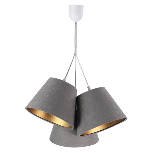 Szaro-złota lampa wisząca glamour F1-K85 ze sklepu Edinos.pl w kategorii Lampy wiszące - zdjęcie 172206244
