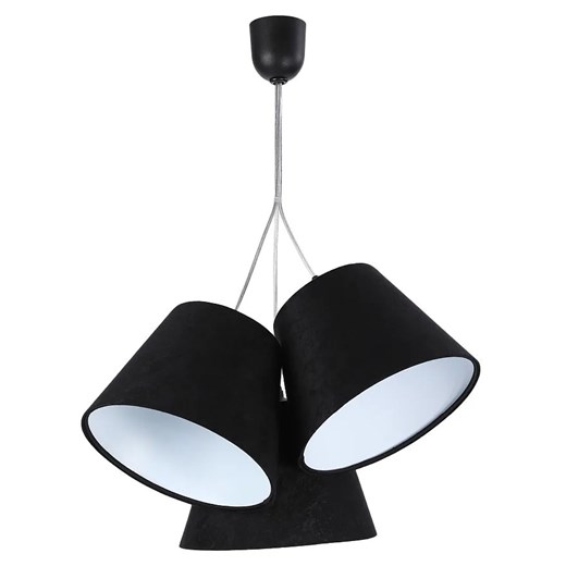 Czarno-biała potrójna lampa wisząca dzwonki - EXX69-Novida Lumes One Size Edinos.pl