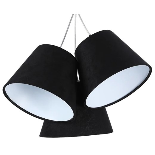 Czarno-biała potrójna lampa wisząca dzwonki - EXX69-Novida Lumes One Size Edinos.pl
