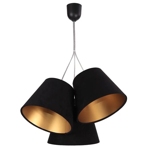 Czarno złota lampa wisząca z abażurami E1-W88 ze sklepu Edinos.pl w kategorii Lampy wiszące - zdjęcie 172206262