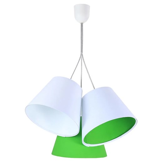 Biało-zielona potrójna lampa wisząca dziecięca - EXX72-Mirella Lumes One Size Edinos.pl