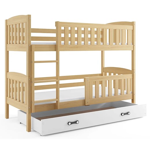 Piętrowe łóżko dla dzieci z białą szufladą 90x200 - Celinda 3X Elior One Size Edinos.pl
