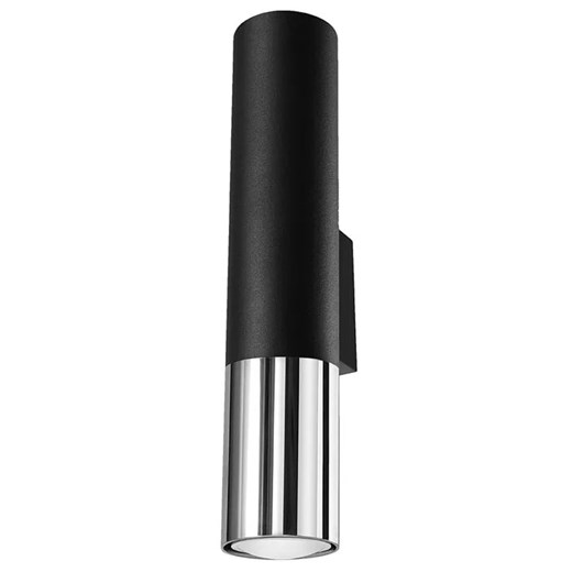 Czarno-chromowany kinkiet tuba - EXX205-Loper Lumes One Size Edinos.pl okazyjna cena