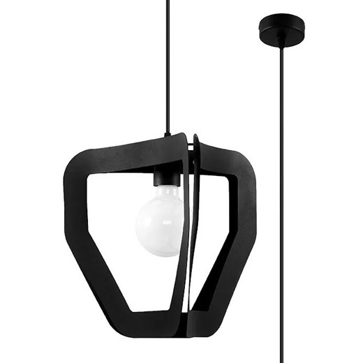 Czarna industrialna lampa wisząca - EXX234-Trevi Lumes One Size Edinos.pl