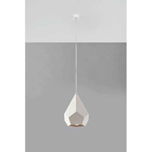 Biała geometryczna lampa wisząca - EXX238-Pavlis Lumes One Size Edinos.pl