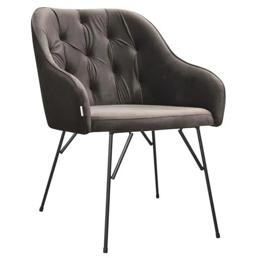 Szary pikowany fotel nowoczesny  Harpos 5X - 43 kolory Elior One Size Edinos.pl