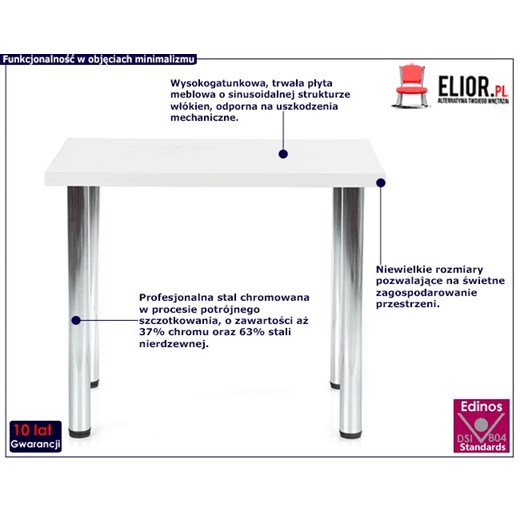 Biały nowoczesny stół - Mariko 2X Elior One Size Edinos.pl