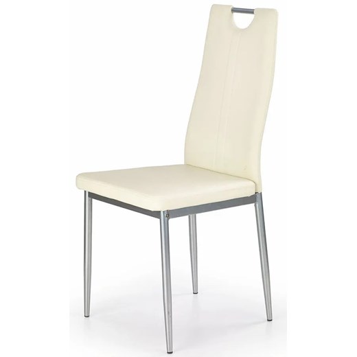 Krzesło tapicerowane Vulpin - kremowe ze sklepu Edinos.pl w kategorii Krzesła - zdjęcie 172207441