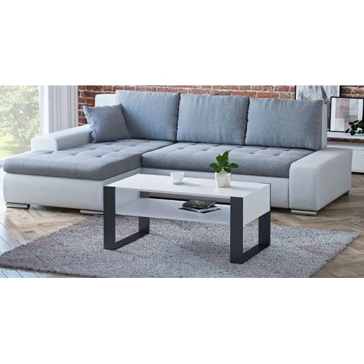 Minimalistyczna ława do salonu Lazira | biało - czarna Elior One Size Edinos.pl