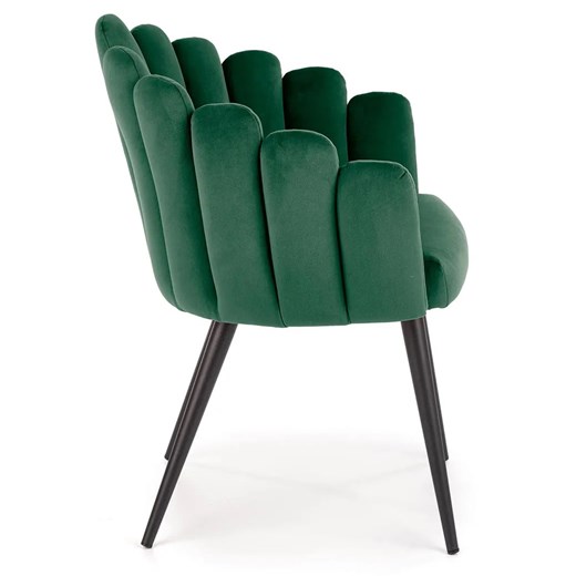 Zielone welwetowe krzesło glamour - Zusi Elior One Size Edinos.pl