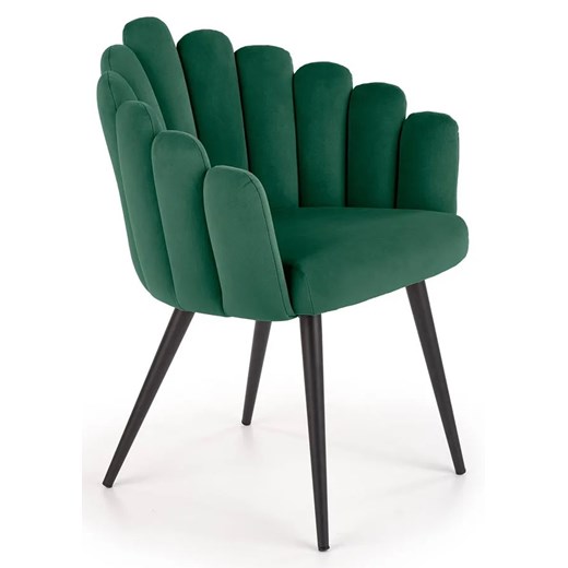 Zielone welwetowe krzesło glamour - Zusi Elior One Size Edinos.pl