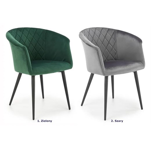 Zielone tapicerowane krzesło kubełkowe - Umbro Elior One Size promocja Edinos.pl