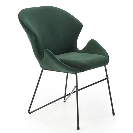 Zielone designerskie tapicerowane welurem krzesło - Empiro 2X Elior One Size Edinos.pl