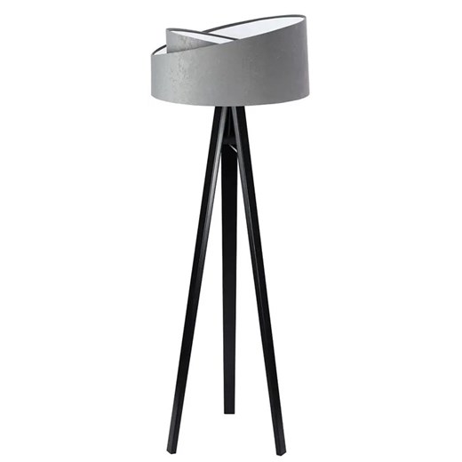 Szaro-czarna lampa podłogowa trójnóg asymetryczna - S023 Z8-L58 ze sklepu Edinos.pl w kategorii Lampy podłogowe - zdjęcie 172207553