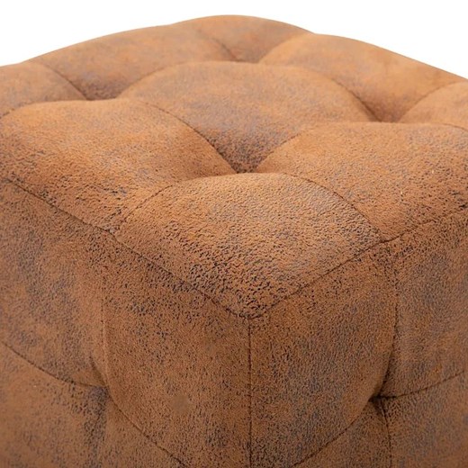 Komplet brązowych tapicerowanych puf - Zauri 3X Elior One Size Edinos.pl