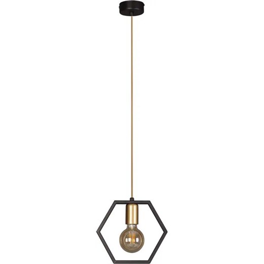 Czarno-złota lampa wisząca loftowa - S057-Gesta Lumes One Size Edinos.pl