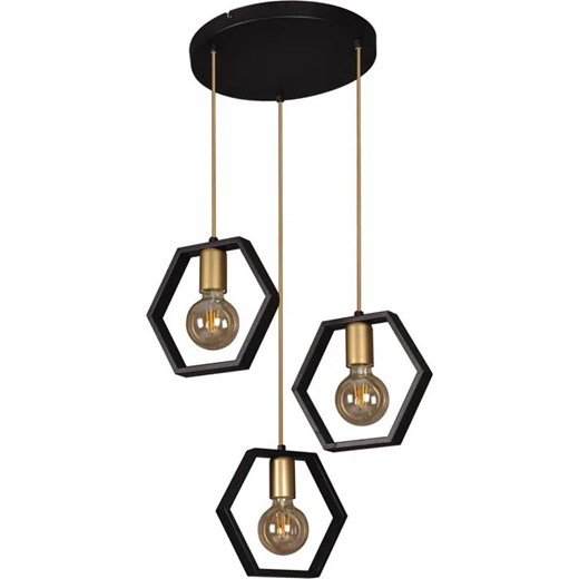 Industrialna geometryczna lampa wisząca - S059 E4-Z07 ze sklepu Edinos.pl w kategorii Lampy wiszące - zdjęcie 172207841