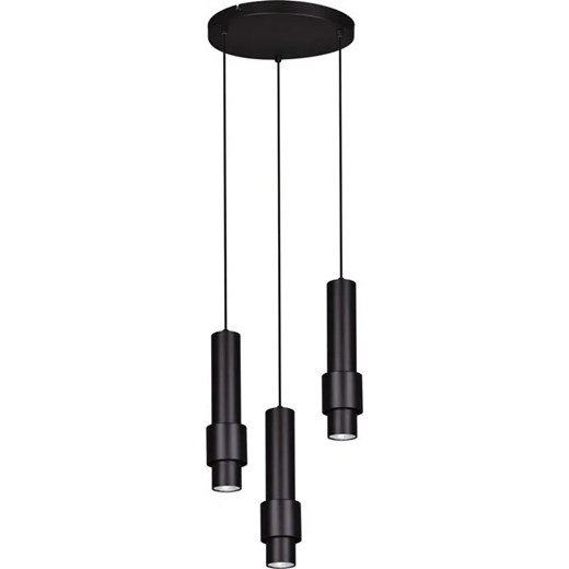 Czarna okrągła lampa wisząca 3 tuby - S072 H4-L47 ze sklepu Edinos.pl w kategorii Lampy wiszące - zdjęcie 172207860