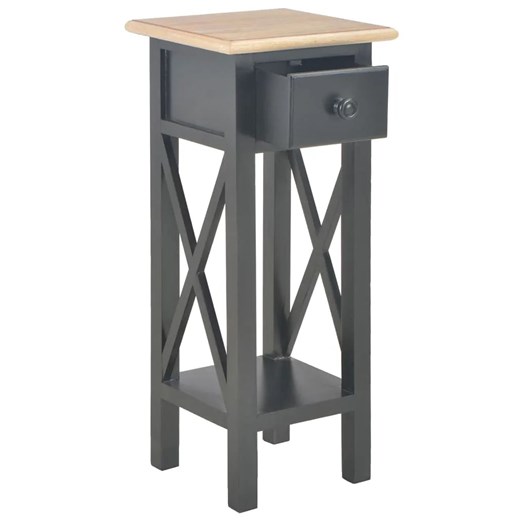 Czarny stolik boczny do salonu - Kroton Elior One Size Edinos.pl