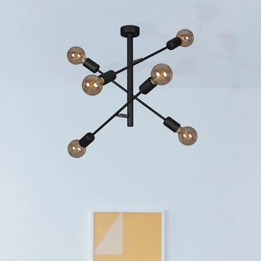 Czarna loftowa lampa wisząca patyki - S139-Lemos Lumes One Size Edinos.pl